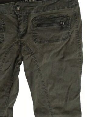 Guess Jeans Women's Size 27 Pants Olive Green Authentic Stretch Military Retro